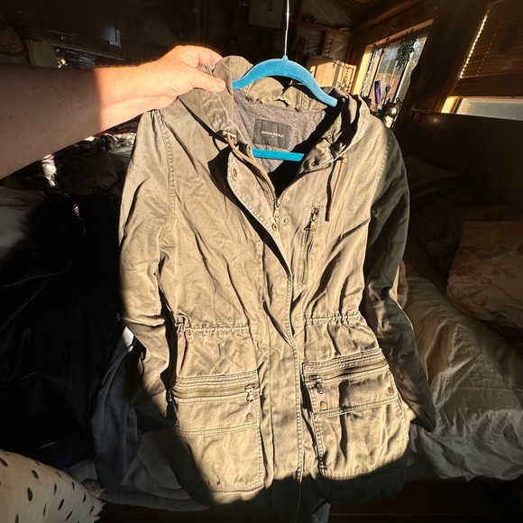 Banana Republic size small olive green hooded twill Adirondack barn jacket . - Picture 3 of 13